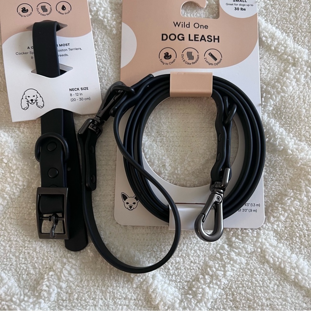 NEW Wild One leash and collar black set size small - Picture 9 of 10